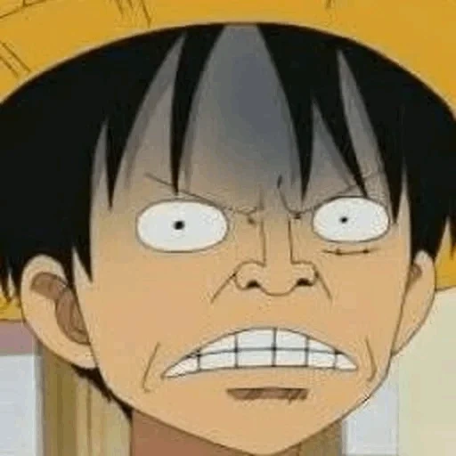 luffy, furgone luffy, la faccia di luffy, rufy 1 gir, anime divertente