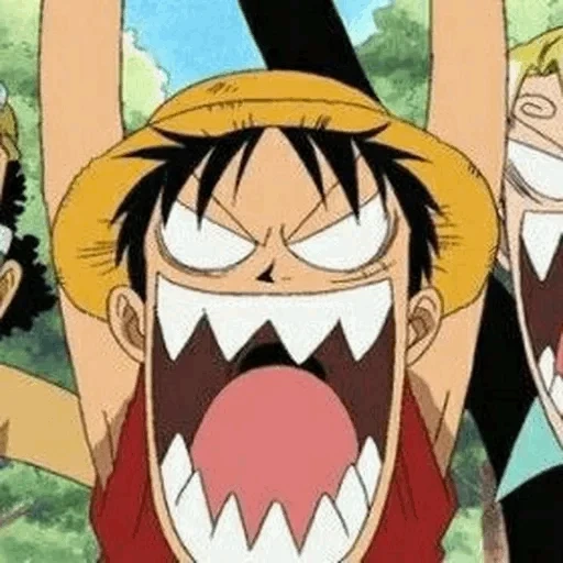 un pezzo, van pis 4, sorriso rustoso, manki d luffy, van pis momenti divertenti