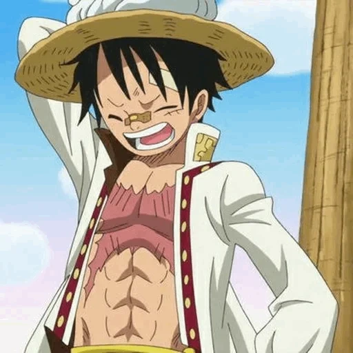 sorriso rustoso, manki d luffy, un pezzo rufy, luffy sorride vano, manking de luffy la prima stagione