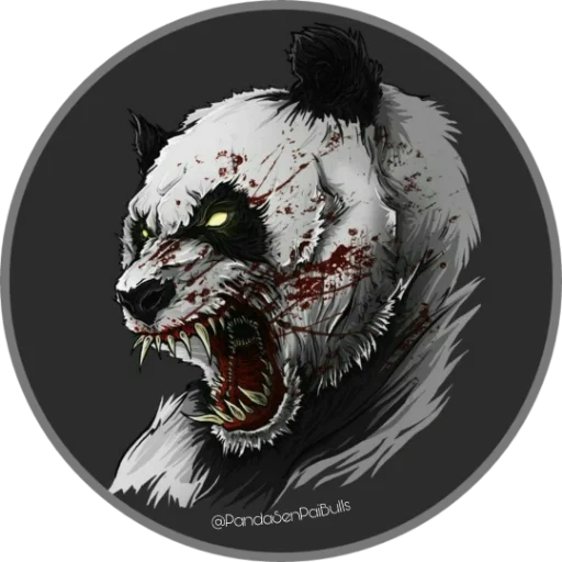 lobo, panda malvado, xiong yi, urso malvado, arte do urso do mal