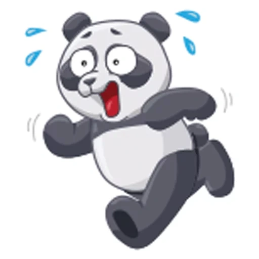 panda, panda icca, panda no es nada, dibujos animados saludar panda