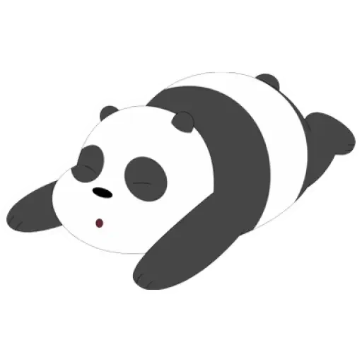 panda panda, panda mignon, panda pelucheux, style panda minimaliste, croquis de motif de panda