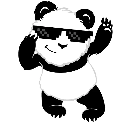 panda, panda print, panda panda, panda sticker