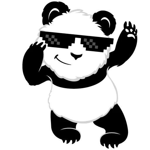 panda, cetakan panda, panda panda, stiker panda