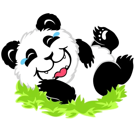 panda, panda pattern, panda heart, panda bear