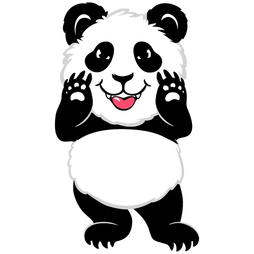 panda, pegatinas panda, oso panda, sello de comida de pandocca