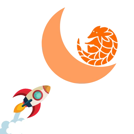 логотип, ptokens btc, луна вектор, детский рисунок, эмодзи ракета hd