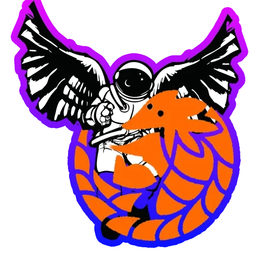 emblem, logo, owl sketch, rider logo, vector graphics