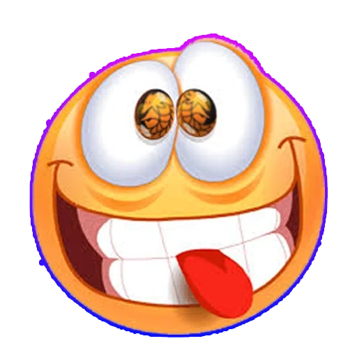 risos sorridentes, caras engraçadas, emoji smileik, emoticons engraçados, um sorriso provocador