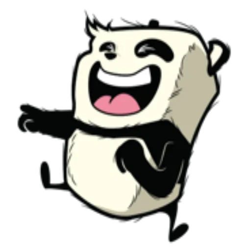 panda, doce panda, panda engraçado, adesivo panda, cool panda