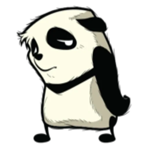 panda, panda mignon, illustration de panda, ordinateur og panda
