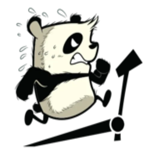 panda, dibujo de panda, pegatina de panda, coloración pandy, ilustración de panda