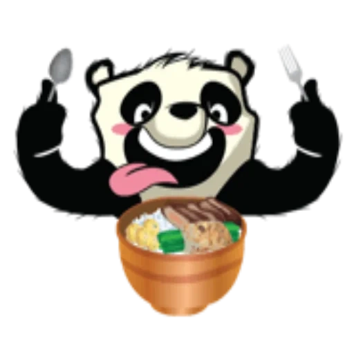 panda, panda bem fed, panda panda, cool panda, panda com um vetor de caneca
