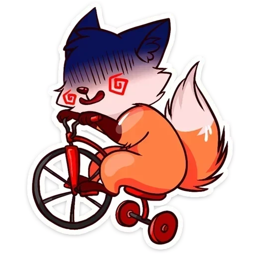 papi, fox, pele de raposa, bicicleta raposa