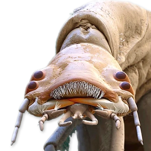 tardigrado, microscópico, larva de besouro, o microscópio, o mundo sob um microscópio