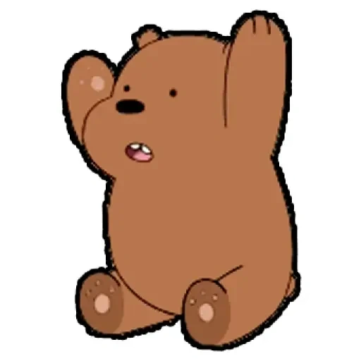 grizzly, oso lindo, oso alegre, oso marrón, we bare bears grizzly bear