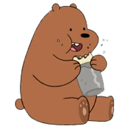 caricatura de oso, we bare bears grizzly bear, lindo oso caricatura, oso grizzly marrón lindo oso grizzly, toda la verdad sobre los grizzlies