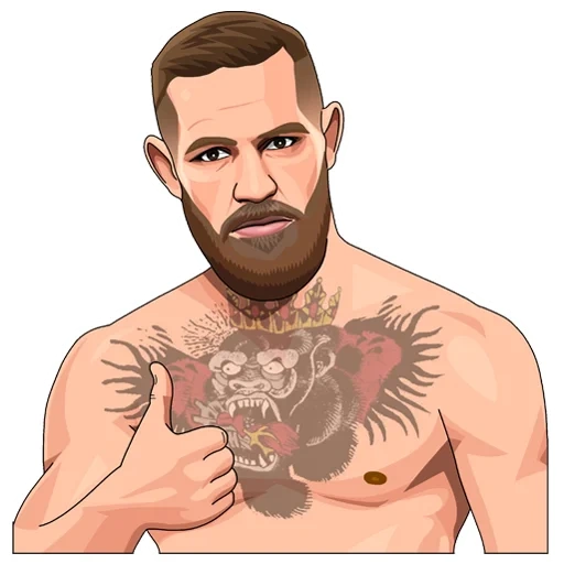 conor mcgregor, conor mcgregor, sketch by conor mcgregor, conor mcgregor cartoon