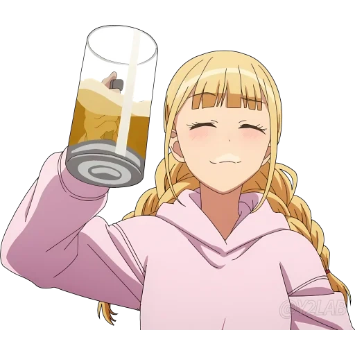 пиво аниме, аниме арты, аниме девушки, персонажи аниме, женщина пивом аниме