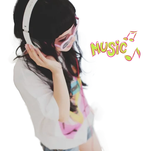 earphone, girl with headphones, korean earphone girl, korean female earphone, girl with faceless headphones