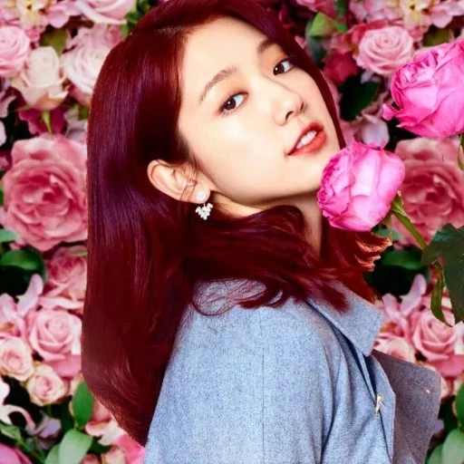 mujer joven, pak sinheh, rosa negro, blackpink rosé, rosa rosa