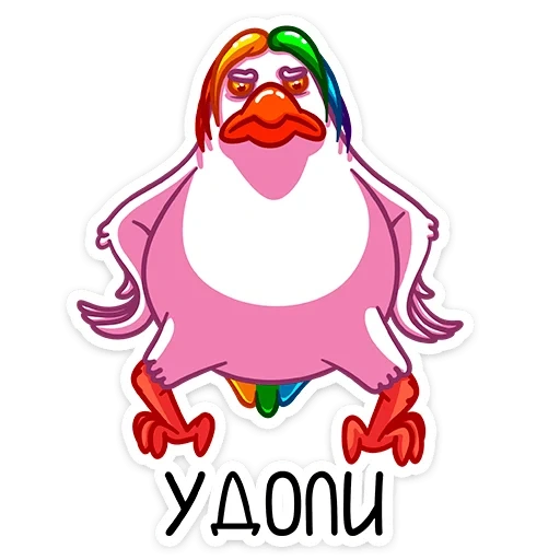 pinguim, papagaio, frango alegre