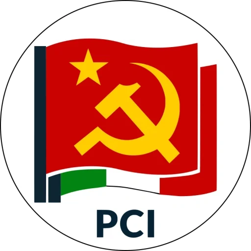 коммунистическая партия италии, флаг коммунистической партии италии, итальянская коммунистическая партия, коммунистическая партия италии 1921, значок коммунистической партии испании