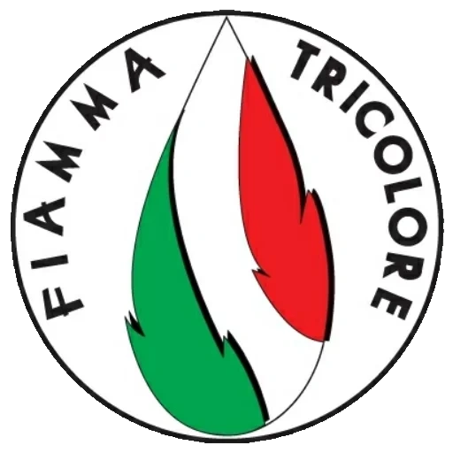 логотип, fiamma tricolore, партия трёхцветное пламя, итальянское социальное движение, итальянское общественное движение