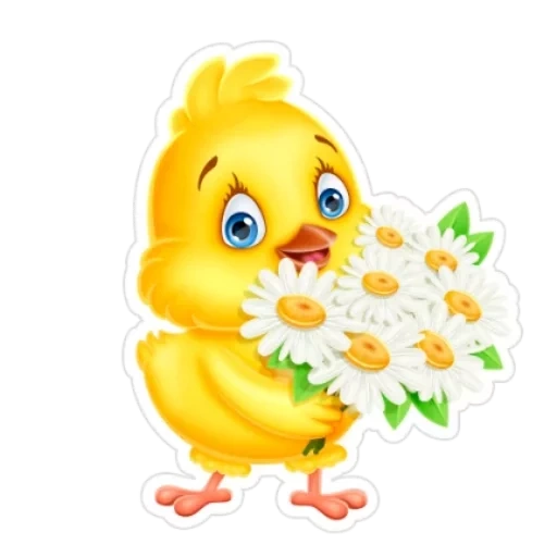 chick, patinho de frango, a flor de frango, merry wasp, frango de desenho animado
