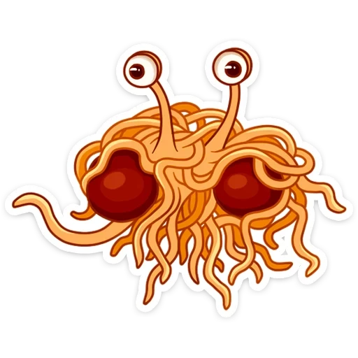 pastafarianisme, monster pasta terbang, agama monster pasta, pastafarianisme kanon bebas, macaronic monster pastafarianisme