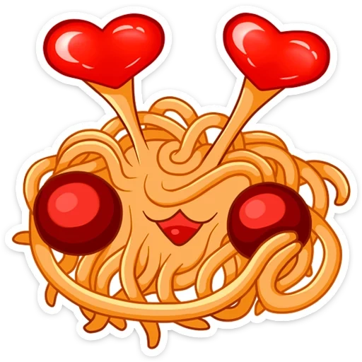 spaghetti, die pasta, das makkaroni-monster, fliegende macaron monster