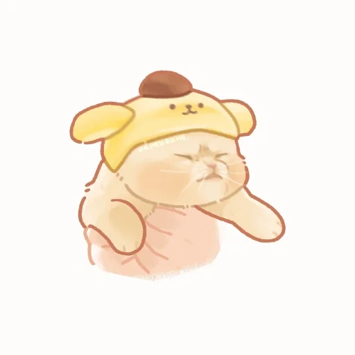 pompompurin, pompa purin, pola yang lucu, binatang yang lucu, pompong moncong