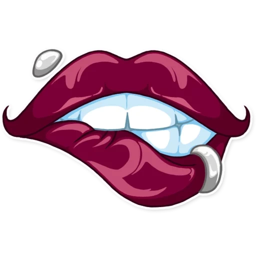 cartoon lips, lippen und zahnstreifen