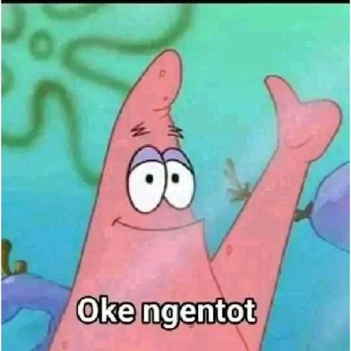 ustadz, patrick, meme patrick, star de patrick, patrick star 1999