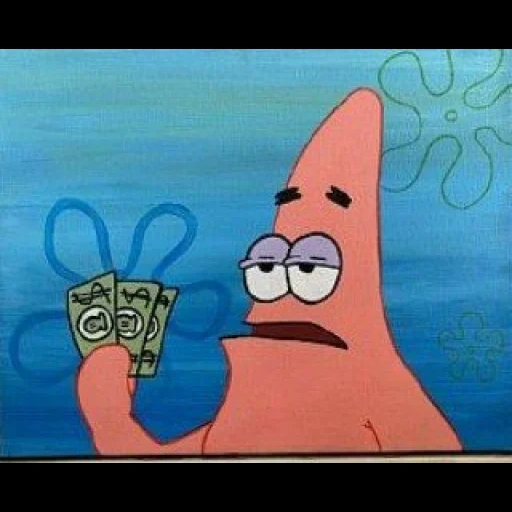 uang, patrick starr, uang patrick, spongebob patrick, spongebob square pants