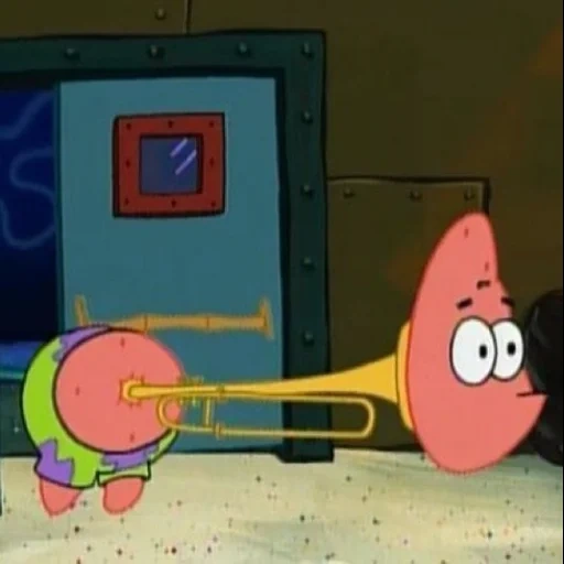 kacang, patrick si bintang, sponge bob 18, patrick trombone, spongebob squarepants