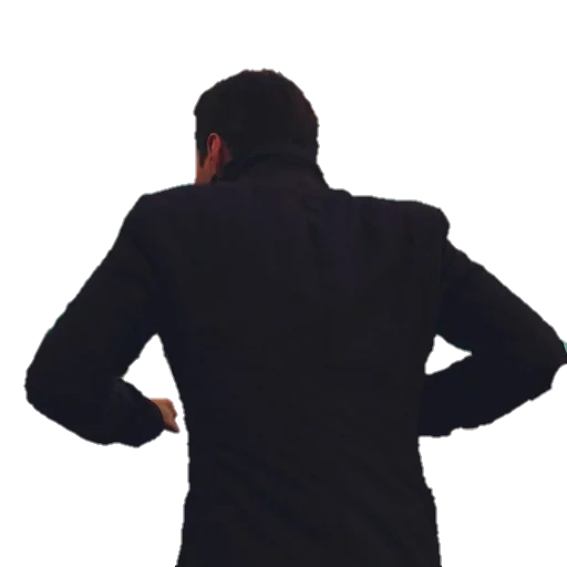il maschio, cappotto da uomo, la silhouette di un uomo, ricoprire la schiena maschile, la silhouette di un uomo alto