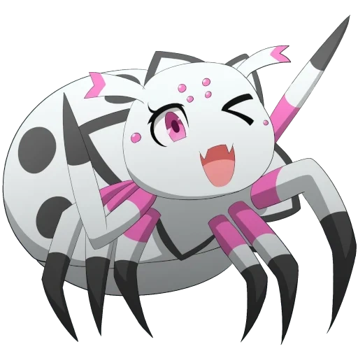 anime picture, jiuduozi, cartoon characters, kumo desu ga nani ka anime red cliff spider