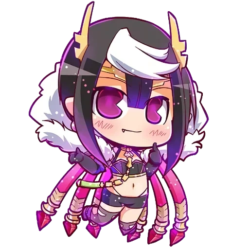 manga, anime, personnages de chibi, personnages d'anime, légendes de la ligue de chibi caitlin