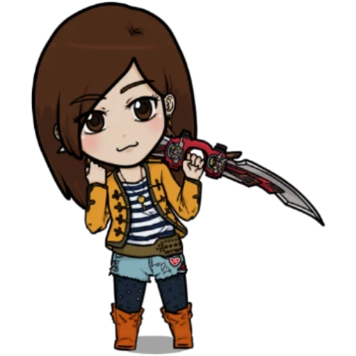 chibi, anime, lara croft chibi, personnages d'anime, chibi attaque des titans sasha