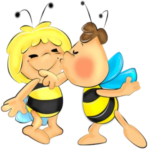 abeja, amor de abejas, grupo de abejas, abejas amistosas, bee maya willy love