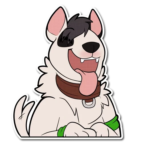 personagem, cartoon husky