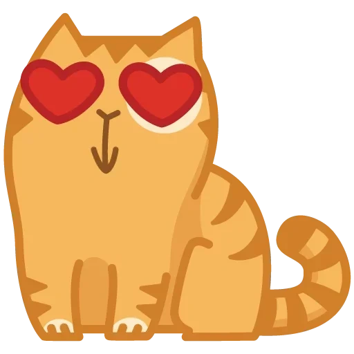 chat, pêche, cat persik, le chat est un cœur, le chat amoureux