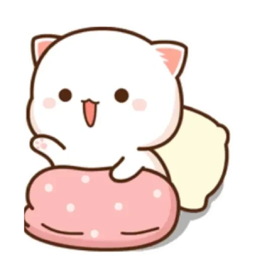red cliff seal, kavai seal, lovely red cliff figure painting, mochi mochi peach cat, lovely seal picture