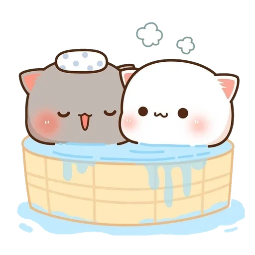 mochi cat goma, gato kawaii, lindos dibujos de kawaii, encantadores gatos kawaii, kawaii cats love