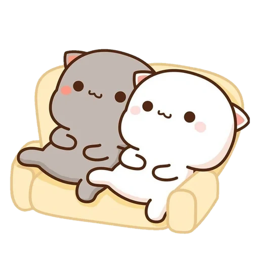 kawaii cat, kitty chibi kawaii, adoráveis gatos kawaii, kawaii cats love, kawaii cats um casal
