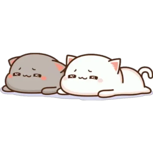 kawaii cat, kitty chibi kawaii, adoráveis gatos kawaii, kawaii cats love, kawaii cats um casal