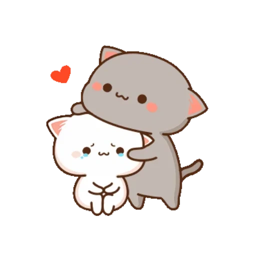 kawaii cat, queridos desenhos são fofos, desenhos de gatos fofos, kawaii cats love, kawai chibi gatos amor