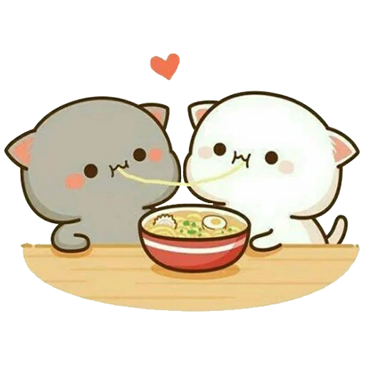 kawaii cats, kawaii cats, desenhos kawaii fofos, desenhos de gatos fofos, kawaii cats um casal