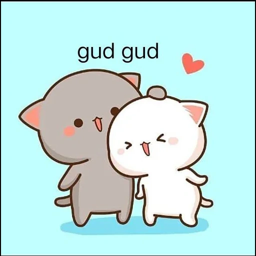 cute drawings, drawings of cute cats, kawaii cats love, kawaii cats a couple, kawaii cats love new